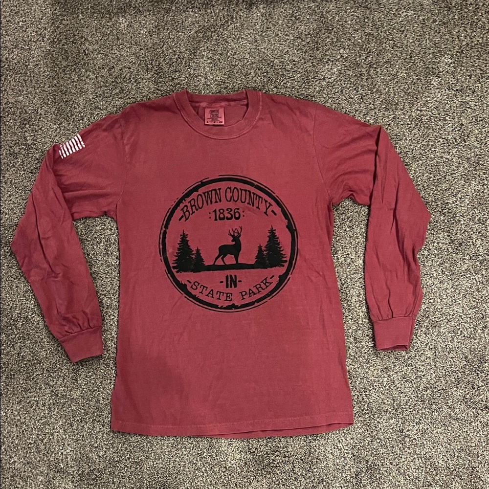 Brown County State Park Red Long Sleeve Shirt